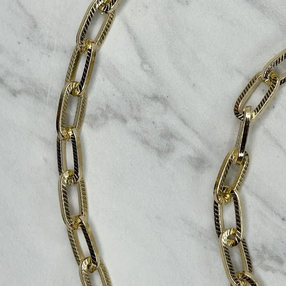 Textured Gold Chain Link Belt Y2K Festival Adjustable One Size ✨